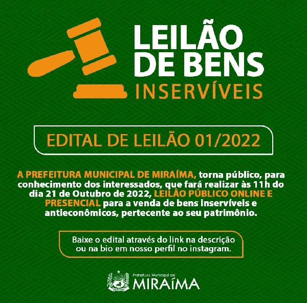 LEILÃO DE BENS INSERVÍVEIS