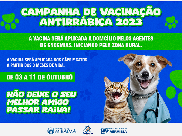CAMPANHA DE VACINAÇÃO ANTIRRÁBICA 2023
